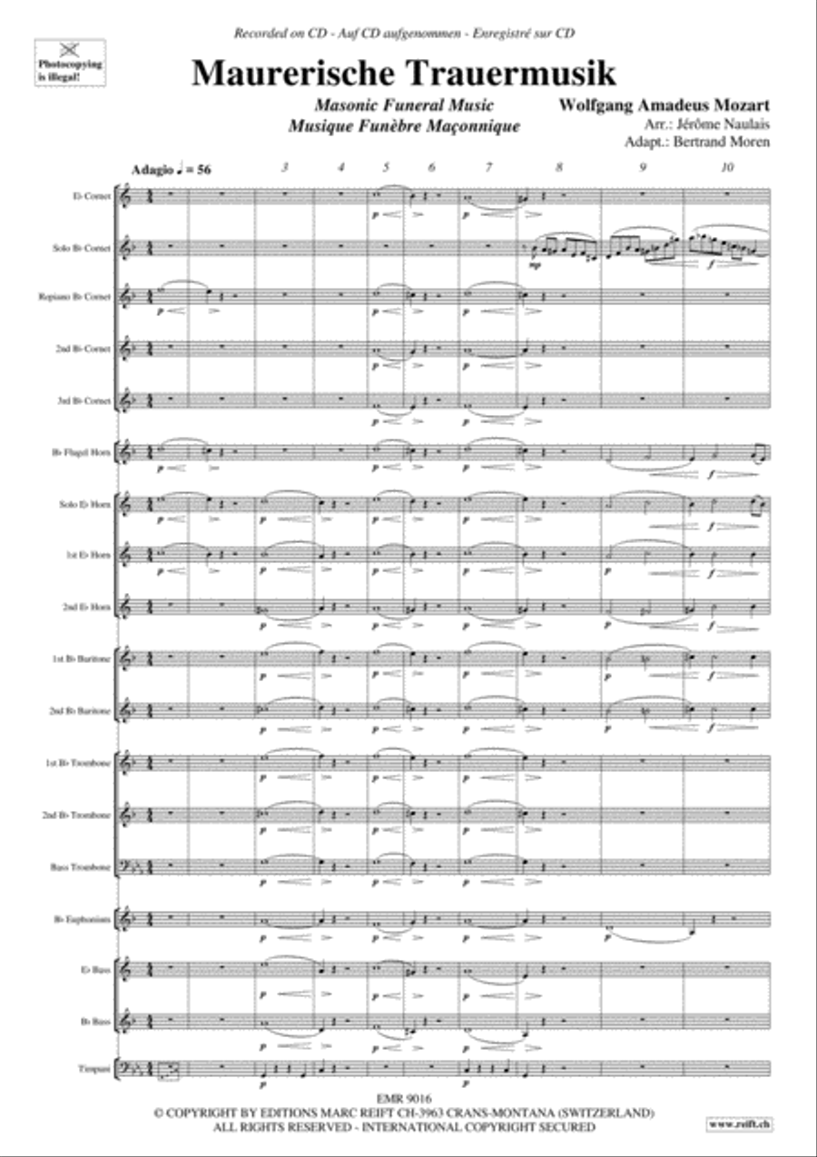 Maurerische Trauermusik Brass Band scores gallery preview page 4