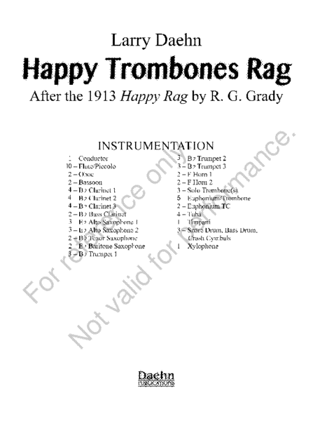 Happy Trombones Rag image number null