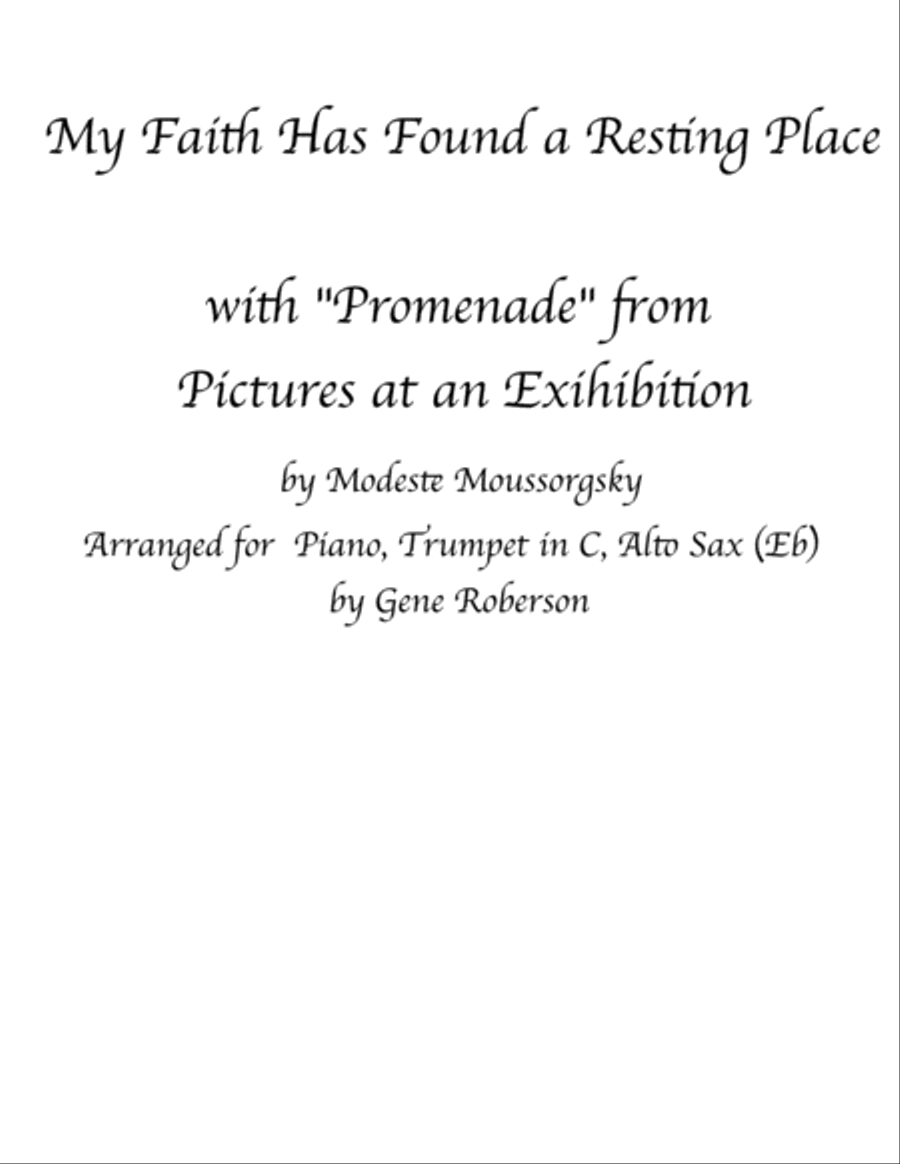 My Faith Has Found a Resting Place Trumpet - Sax Duet Alto Saxophone scores gallery preview page 1
