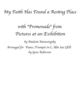 Book cover for My Faith Has Found a Resting Place Trumpet - Sax Duet