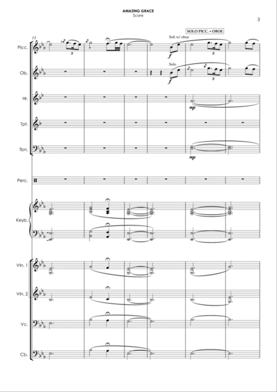 AMAZING GRACE Chamber Orchestra scores gallery preview page 6