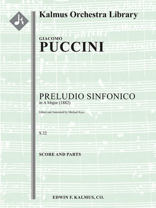 Book cover for Preludio Sinfonico (Symphonic Prelude) in A, S.32