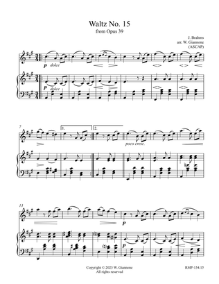 Brahms - Waltz No. 15 from Op. 39
