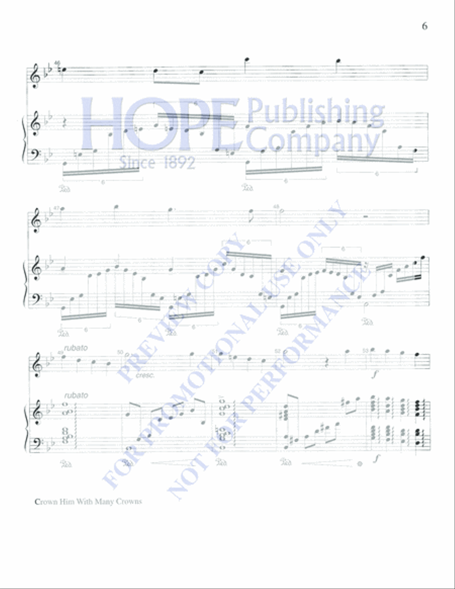 Crown Him with Many Crowns Percussion scores gallery preview page 7