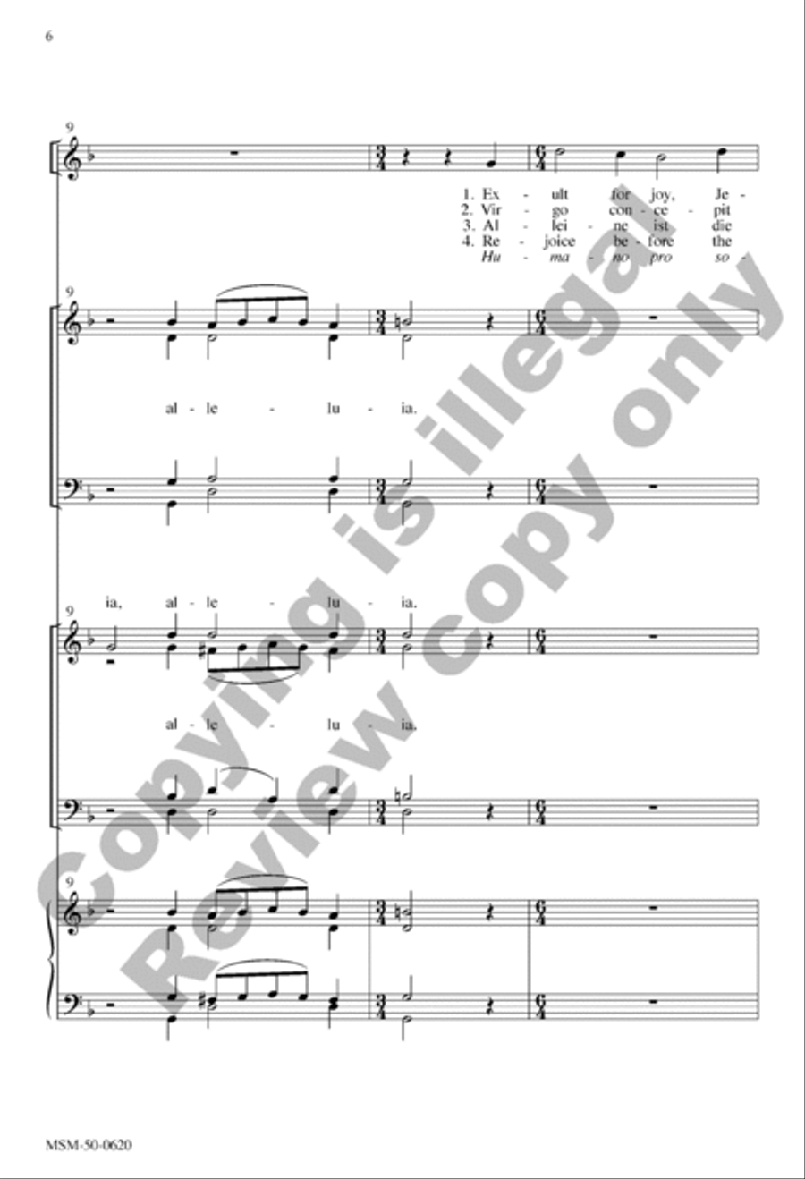 Puer natus in Bethlehem and Surrexit Christus hodie (Choral Score) 4-Part scores gallery preview page 6