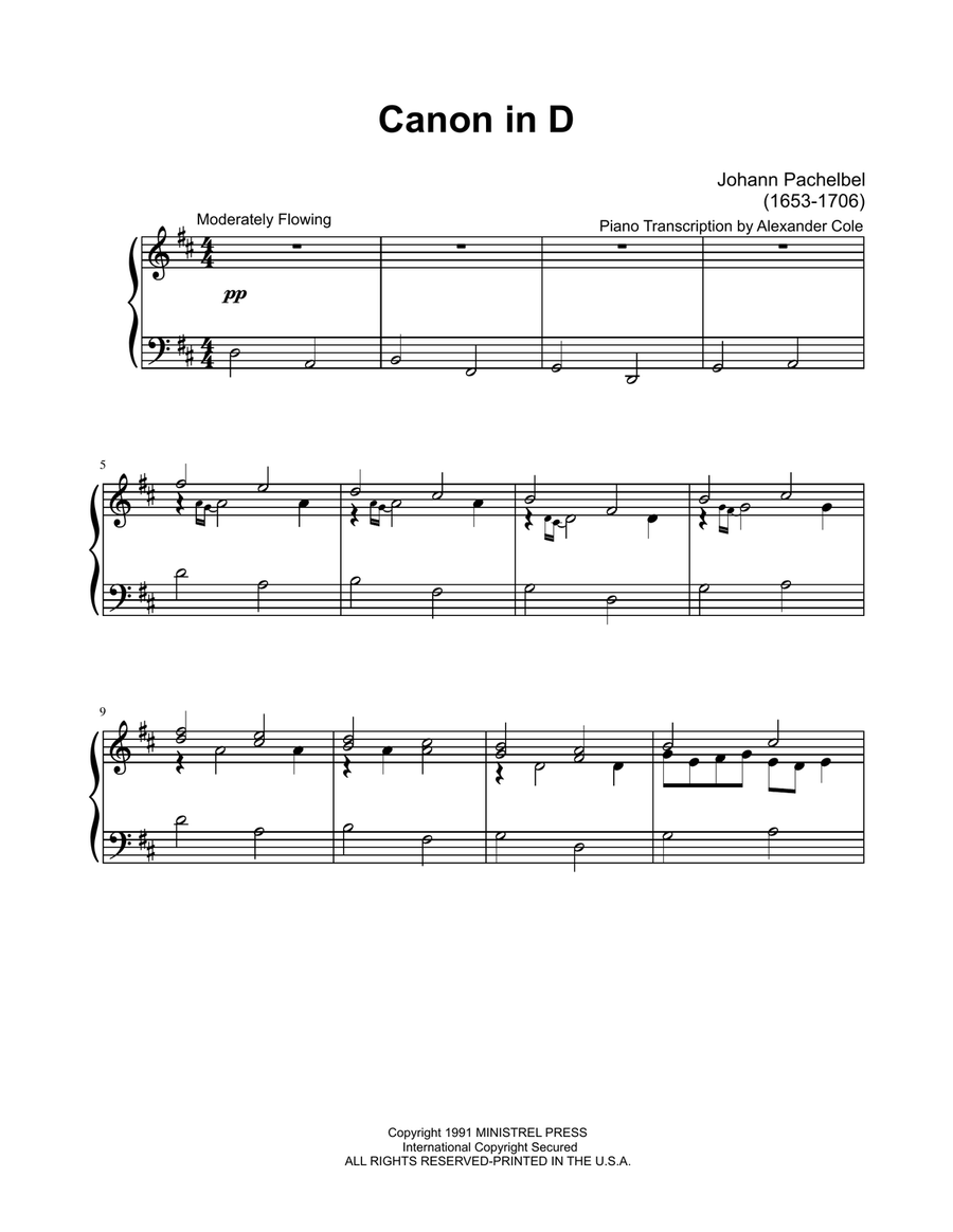 Canon in D Masterpiece Edition Piano Solo Piano Solo scores gallery preview page 2