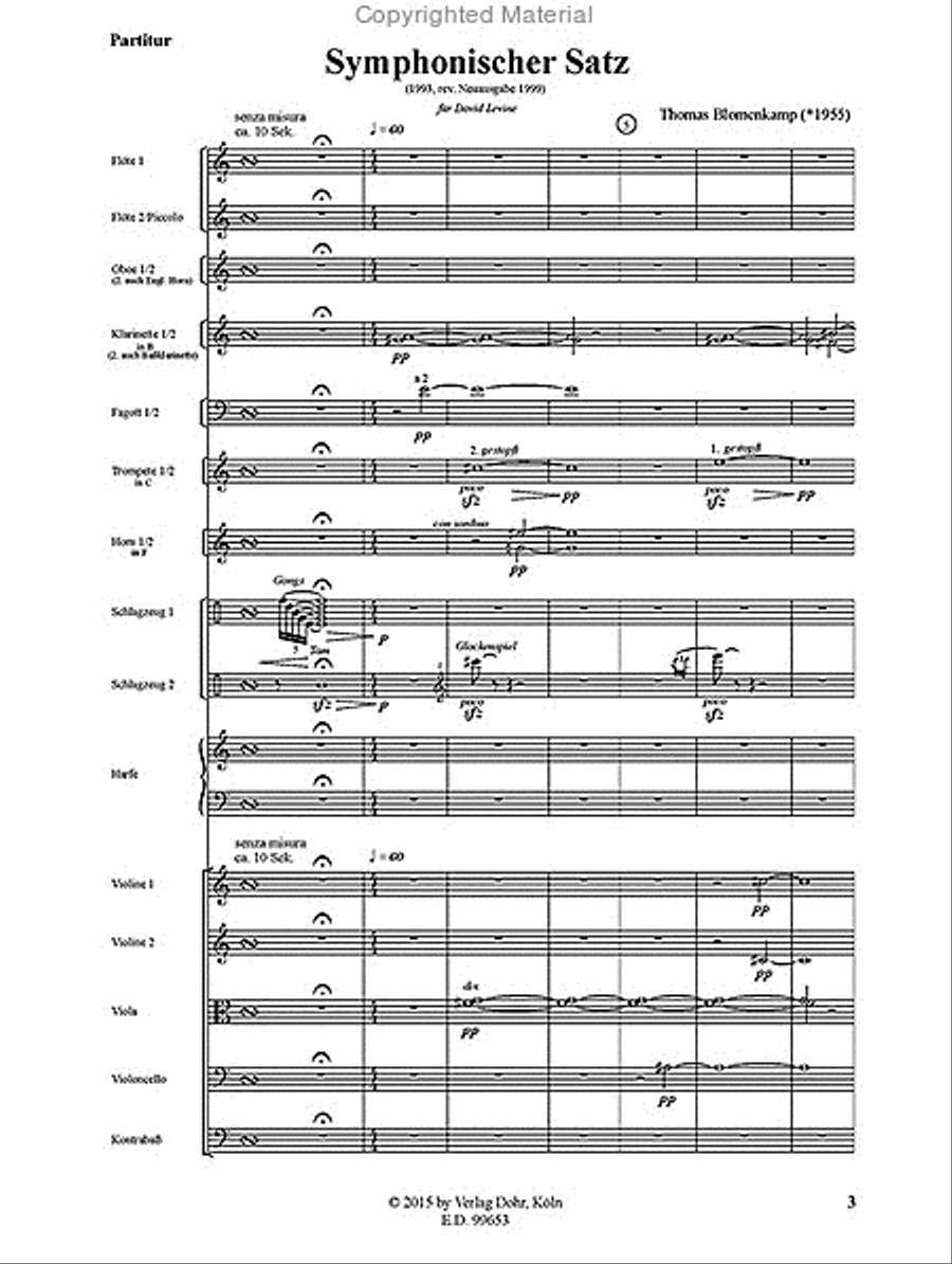 Symphonischer Satz für Orchester (1993/1999) Orchestra scores gallery preview page 2