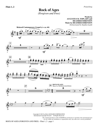 Book cover for Rock of Ages (Forgiven and Free) - Flute 1 & 2
