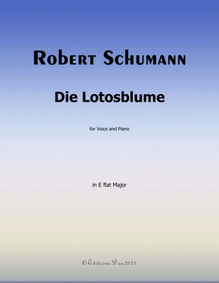 Book cover for Die Lotosblume,by Schumann,in E flat Major