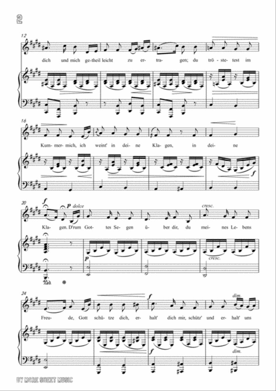 Beethoven-Ich liebe dich in E Major,for voice and piano Voice Solo scores gallery preview page 4