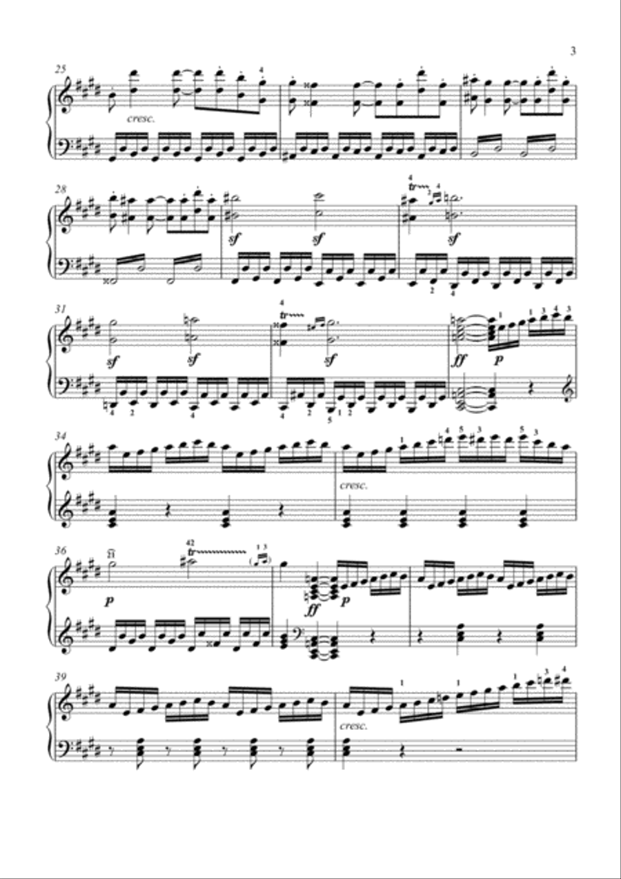Moonlight sonata 3rd movement Piano Solo scores gallery preview page 3