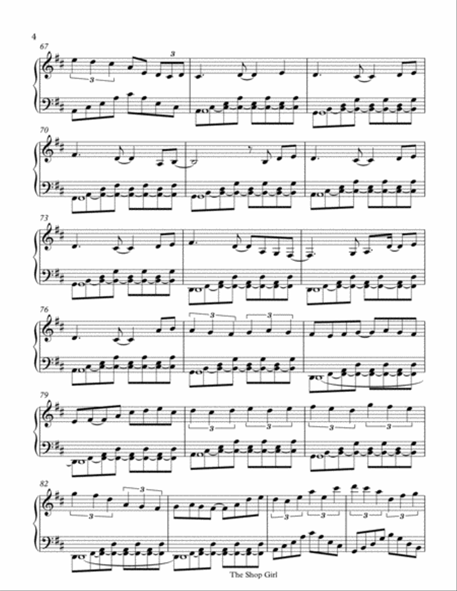 The Shop Girl The Shop Girl Piano Solo scores gallery preview page 4