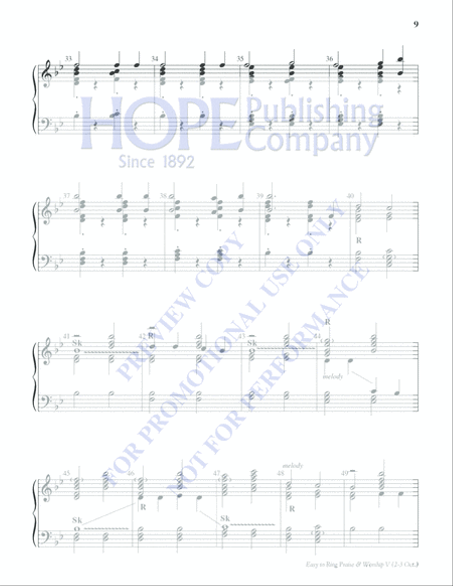 Easy to Ring Praise and Worship 3-Octaves scores gallery preview page 9
