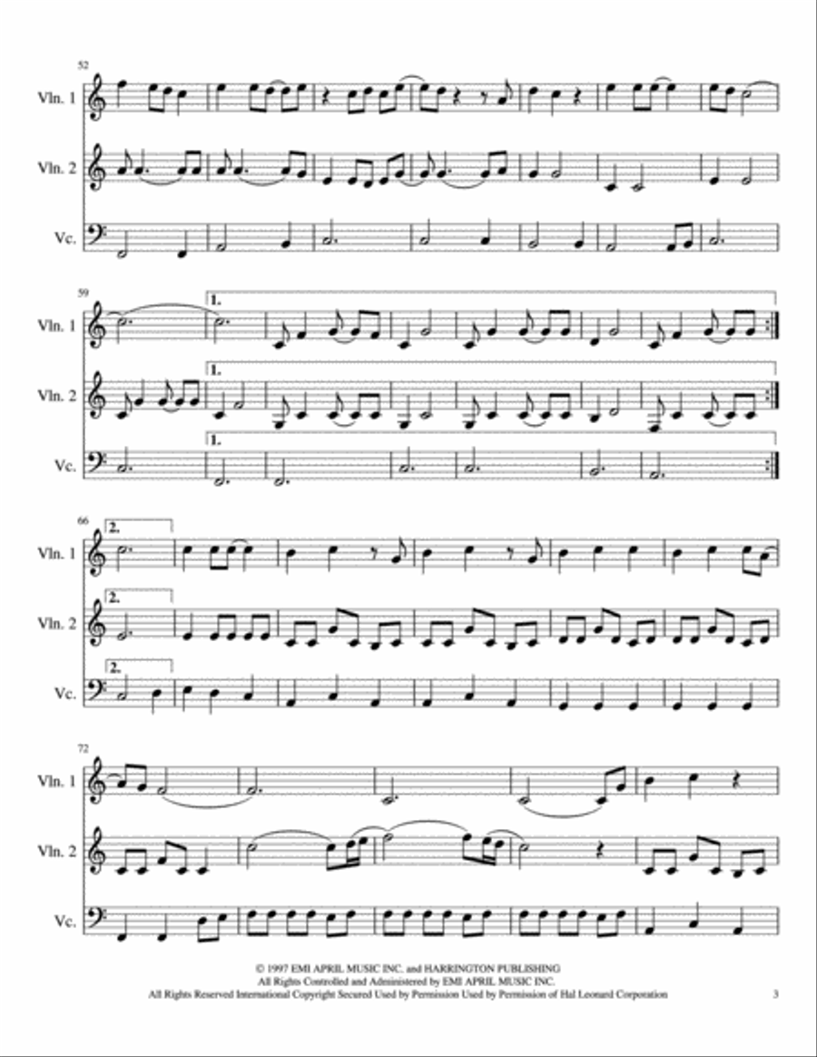 I'll Be String Trio scores gallery preview page 3