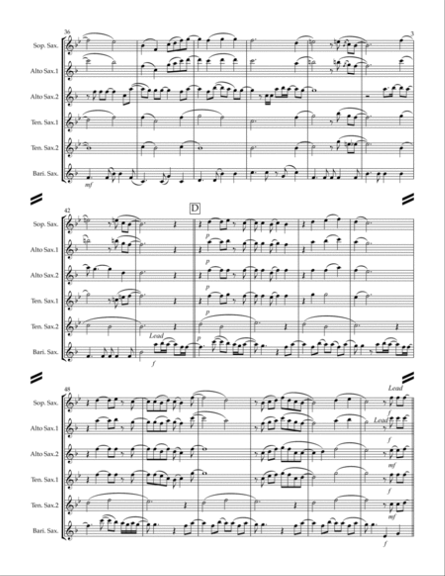 Holy Is The Lord Saxophone Quintet scores gallery preview page 4