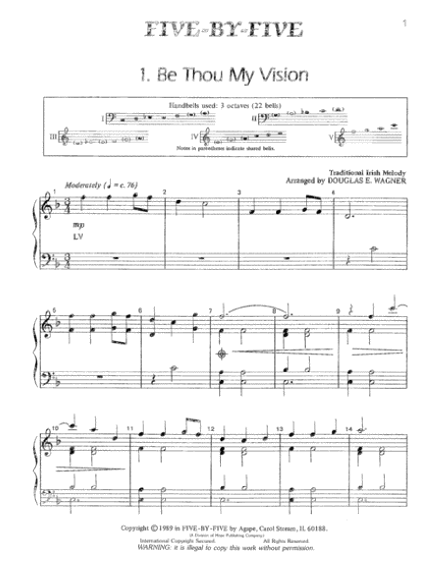 Five by Five, Vol. 1 Handbell Choir scores gallery preview page 2