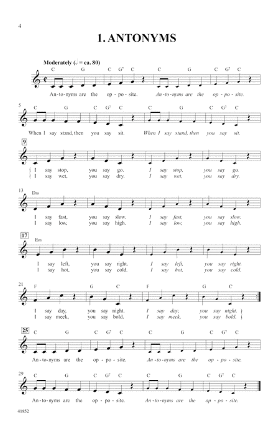 I Sing, You Sing -- Learning Songs Unison Choir scores gallery preview page 3