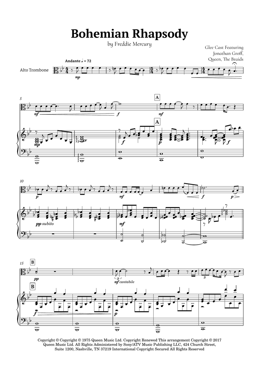 Bohemian Rhapsody Piano scores gallery preview page 2