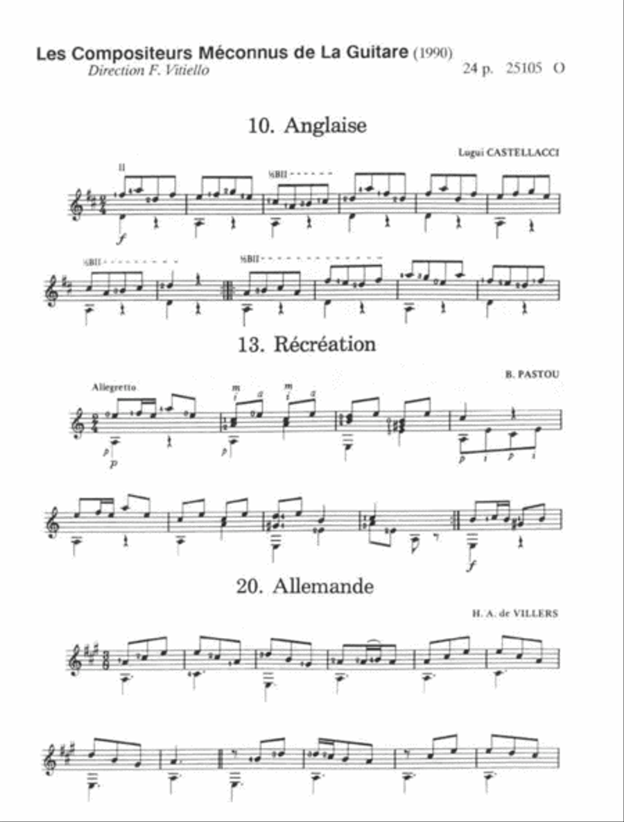 Les compositeurs meconnus de la guitare Acoustic Guitar scores gallery preview page 2