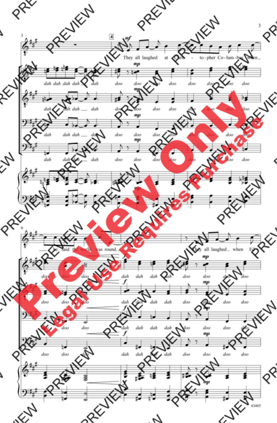 They All Laughed Men's Choir scores gallery preview page 3