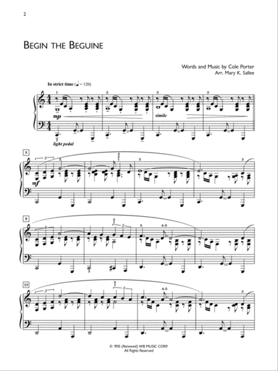 Popular Performer -- 1920s and 1930s Love Songs Piano Solo scores gallery preview page 2