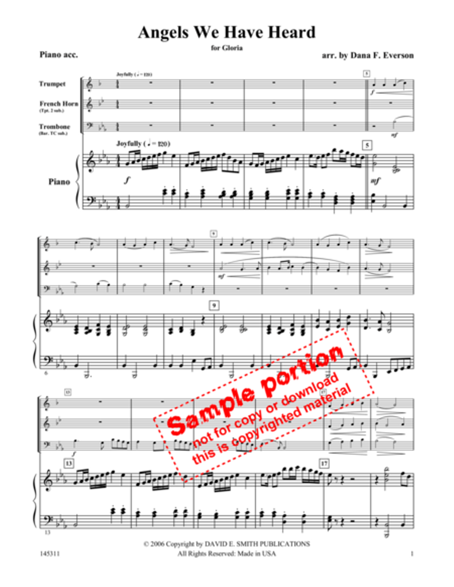 Angels We Have Heard Brass Trio scores gallery preview page 2