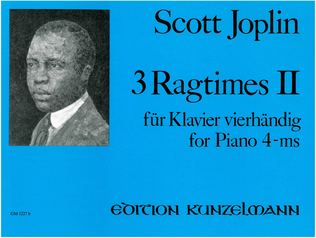 Book cover for 3 ragtimes for piano four hands, Volume 2