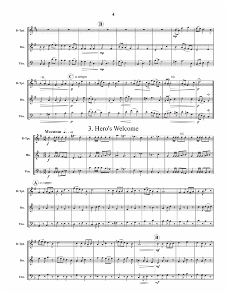 Fantasies Brass Trio scores gallery preview page 5