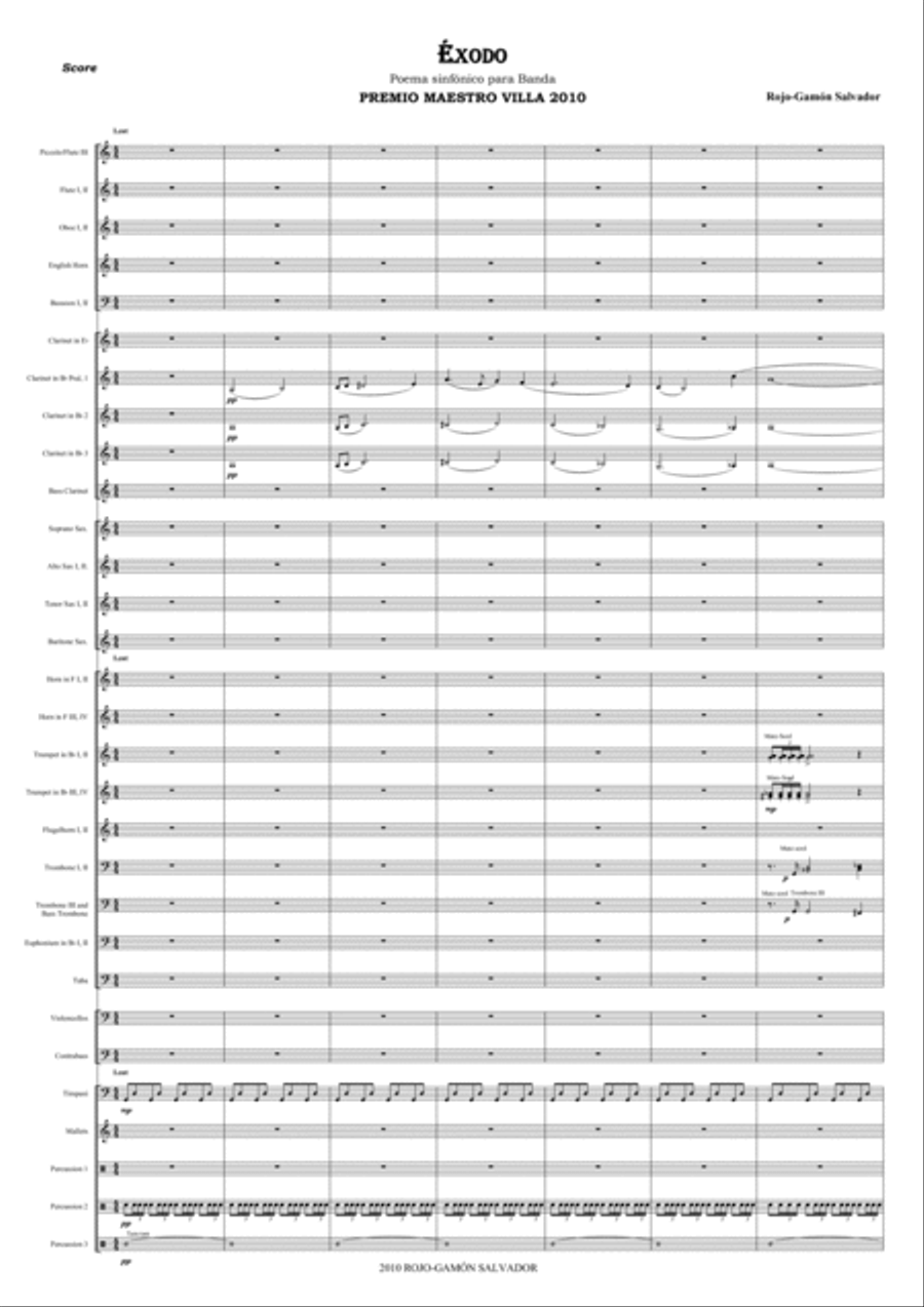 Éxodo Concert Band scores gallery preview page 4
