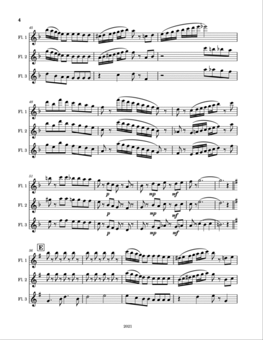 Those Flutes are Crazy Those Flutes are Crazy Woodwind Trio scores gallery preview page 4