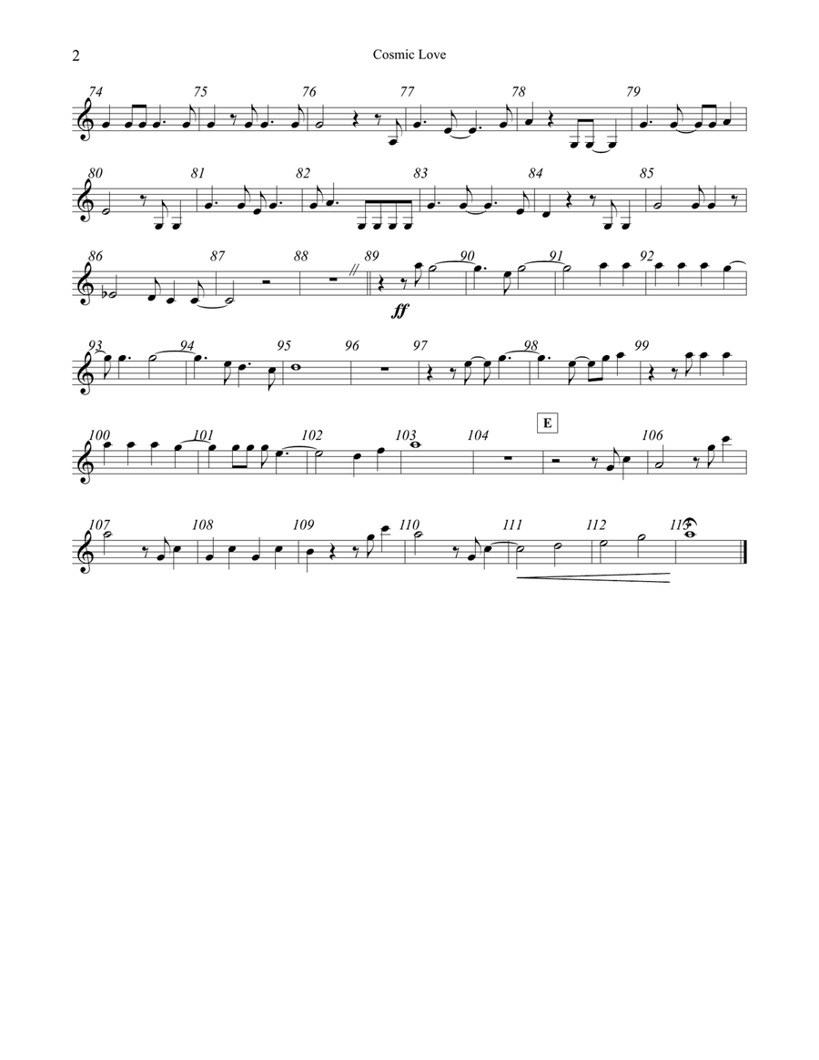 Cosmic Love String Quartet scores gallery preview page 2
