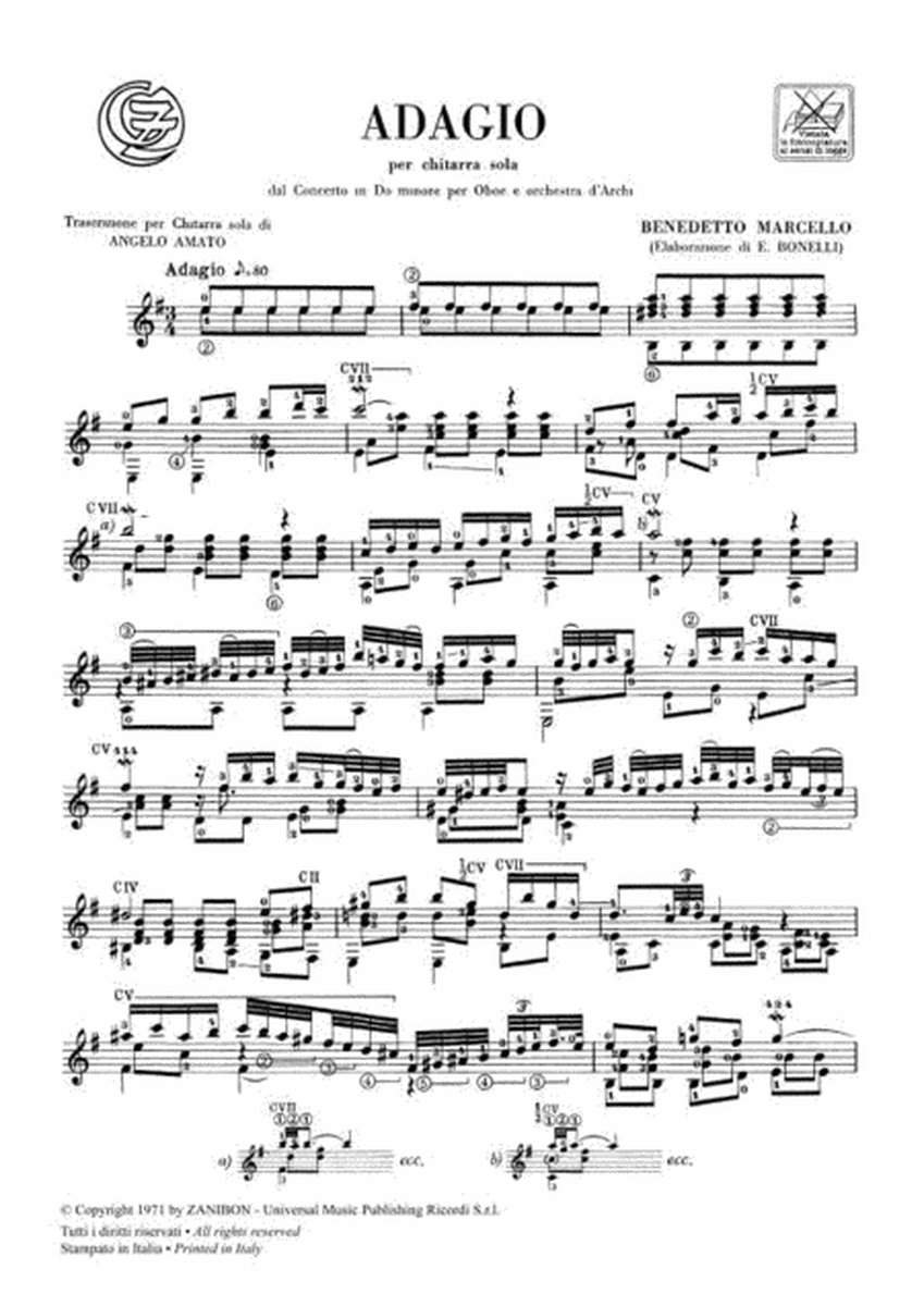 Adagio Dal Concerto In Do Minore Per Oboe E