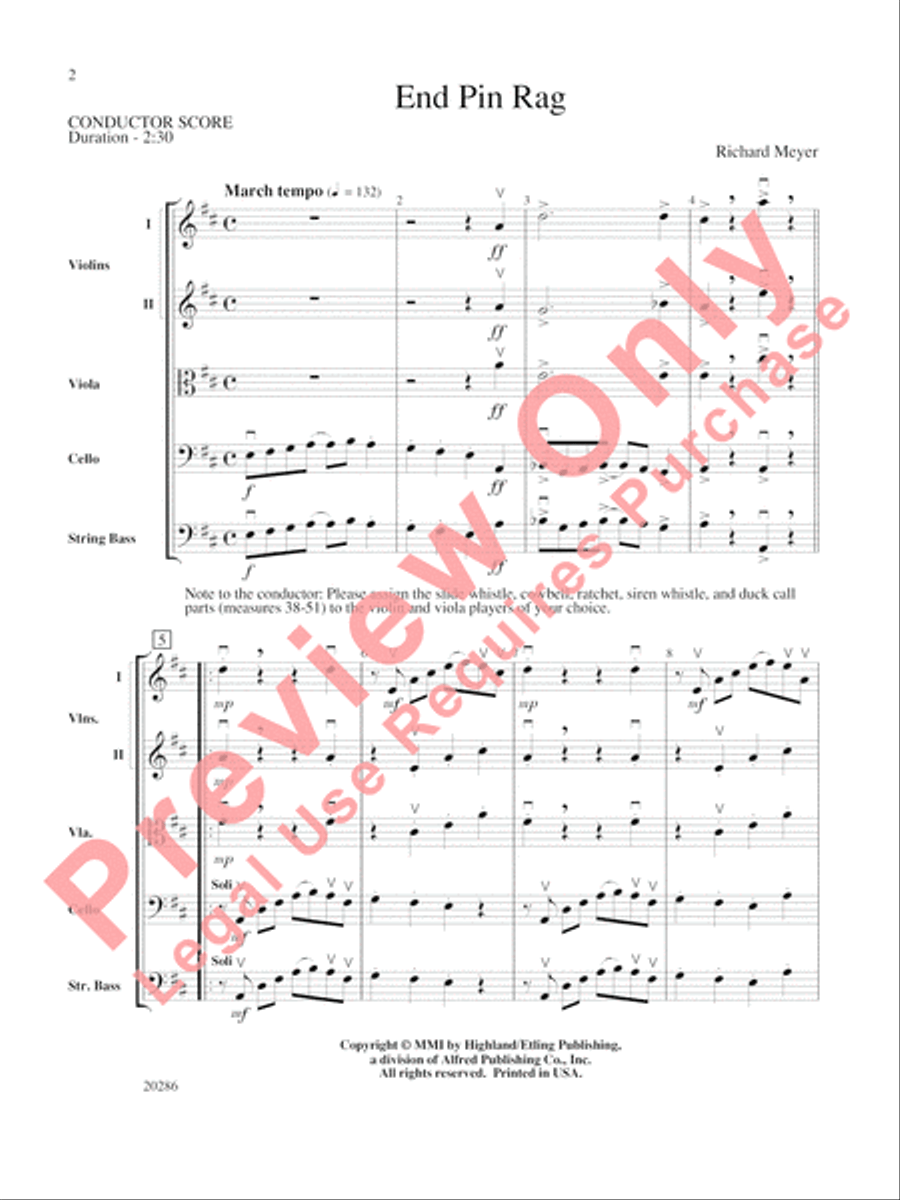End Pin Rag String Orchestra scores gallery preview page 3