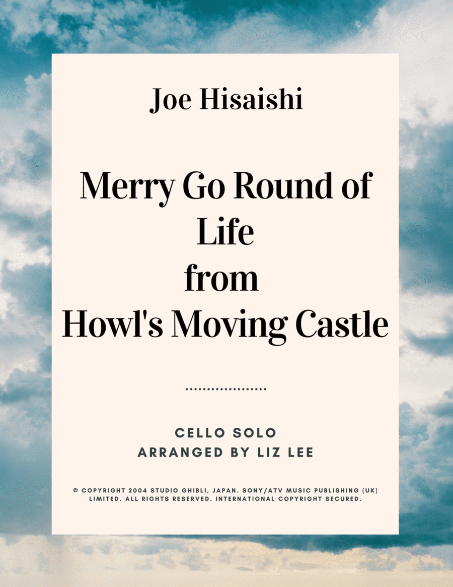Merry-go-round Of Life Cello Solo scores gallery preview page 1