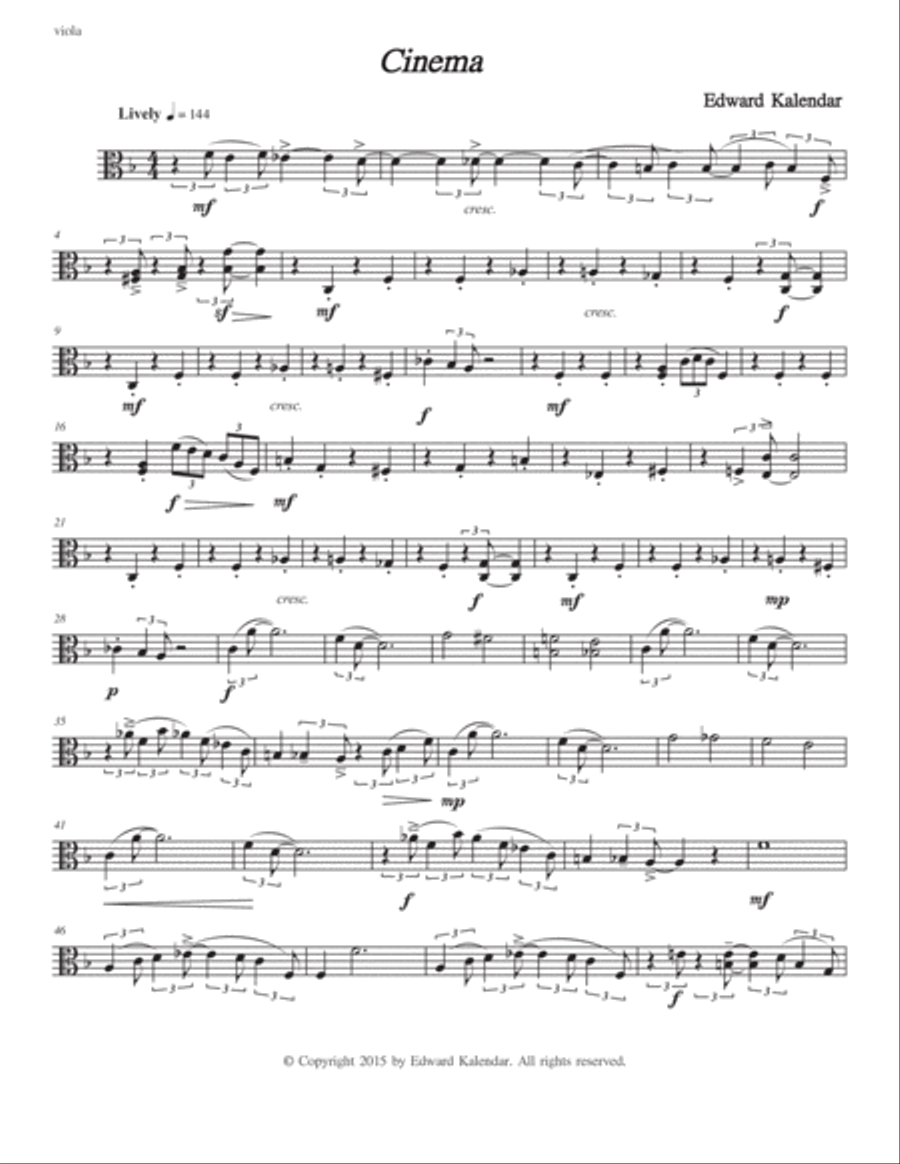 Cinema Cinema String Quintet scores gallery preview page 5