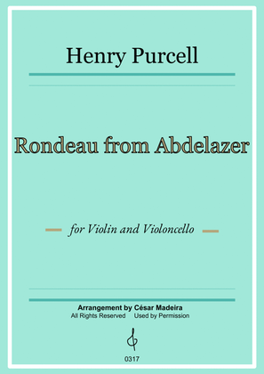 Book cover for Rondeau from Abdelazer - Violin and Cello (Full Score and Parts)