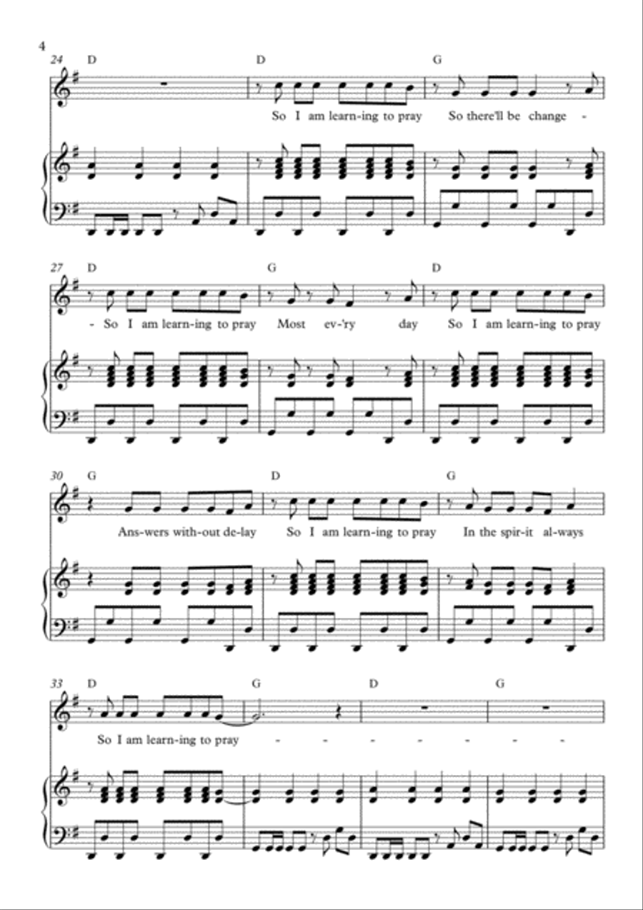 Learning To Pray Voice scores gallery preview page 4