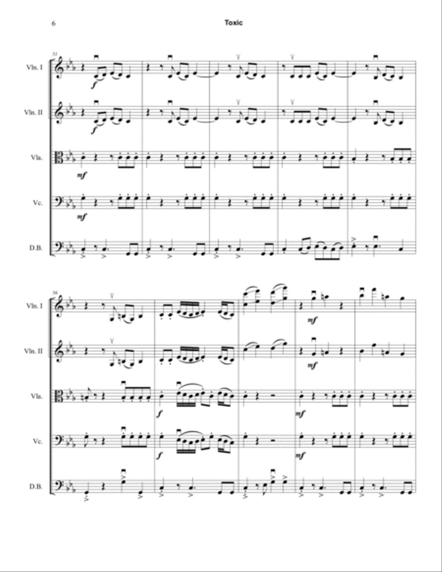 Toxic String Orchestra scores gallery preview page 6