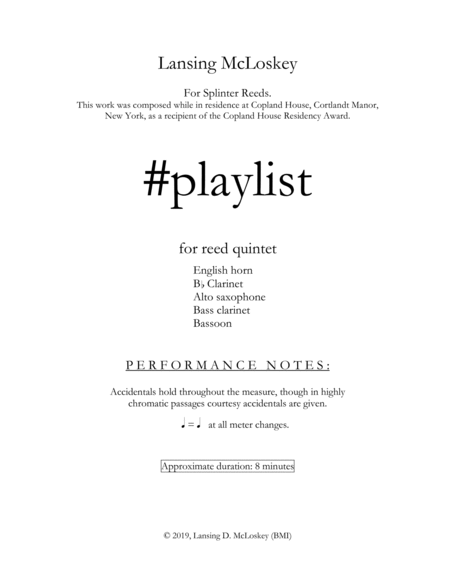 [McLoskey] #playlist