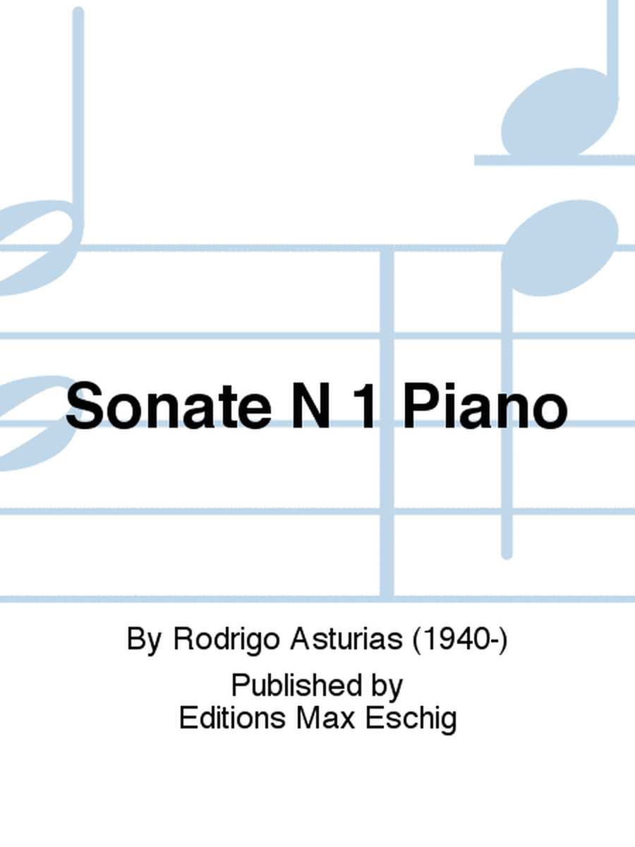 Sonate N 1 Piano