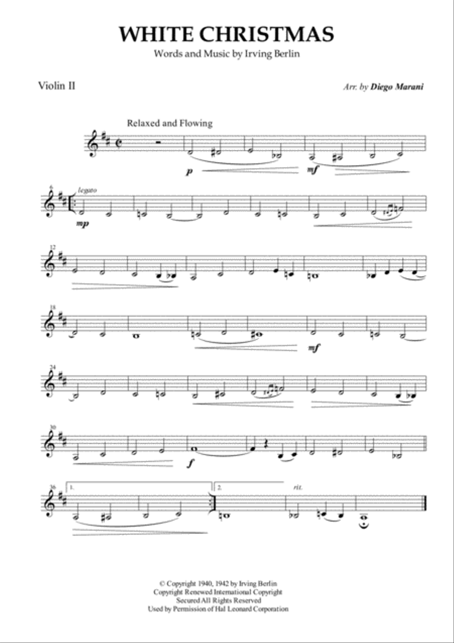 White Christmas String Quartet scores gallery preview page 2