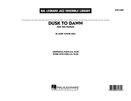 Dusk To Dawn (Solo Alto Sax Feature) - Conductor Score (Full Score)