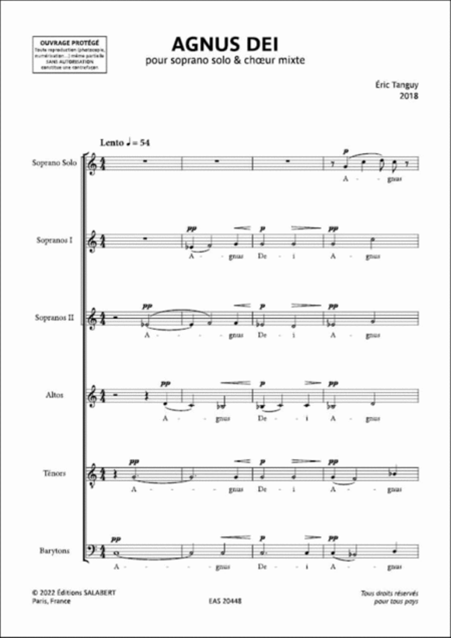 Agnus Dei Mixed Choir scores gallery preview page 2