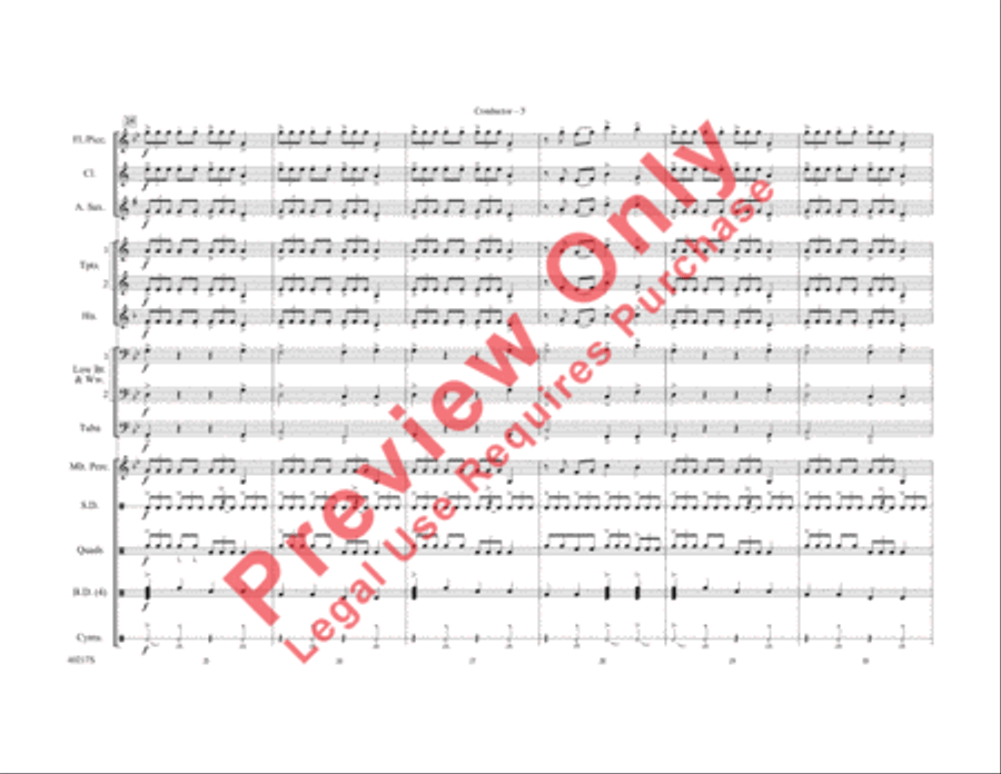 Right Round Marching Band scores gallery preview page 6