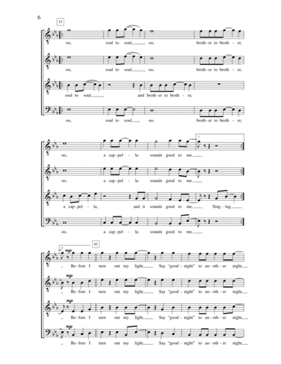 Good Old Acappella TTBB scores gallery preview page 6