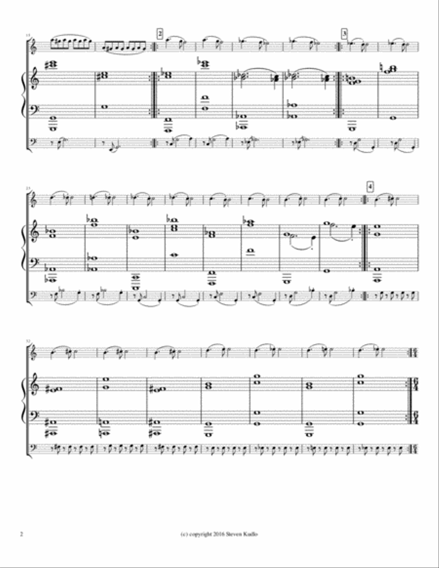 Minimalist Piece No. 41 for Piano Trio Piano Trio scores gallery preview page 2