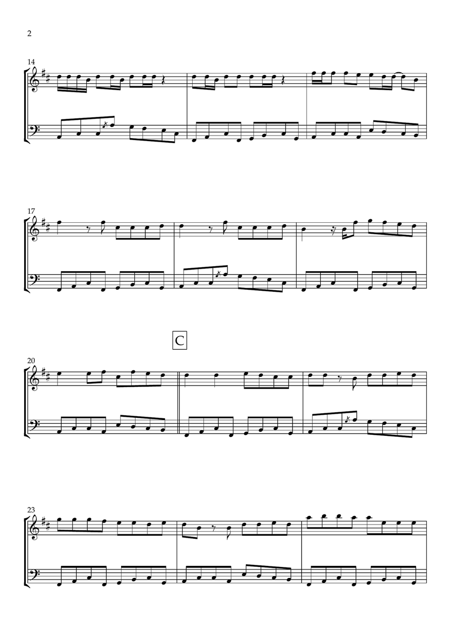 Last Night Last Night Woodwind Duet scores gallery preview page 2