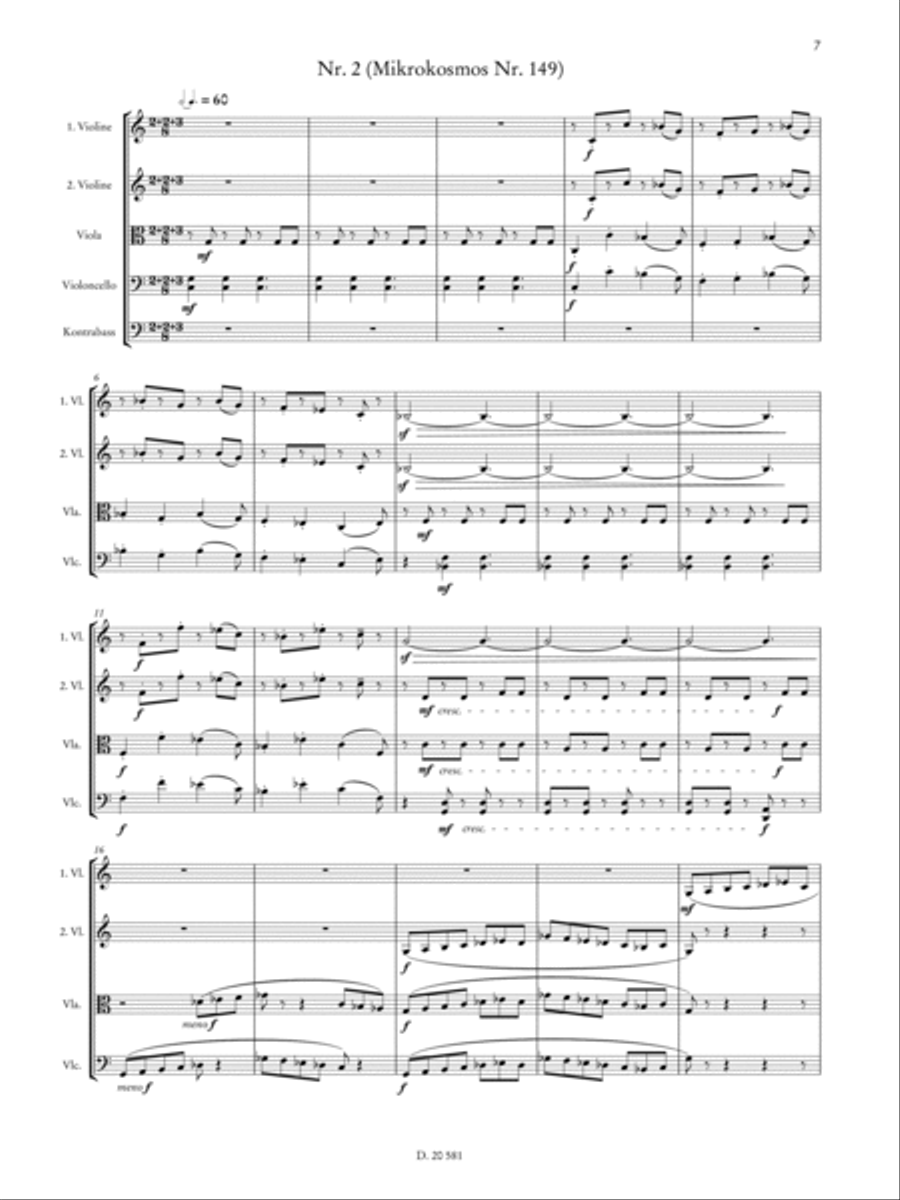 Sechs Tanze in bulgarischen Rhythmen aus Mikrokosmos Orchestra scores gallery preview page 3