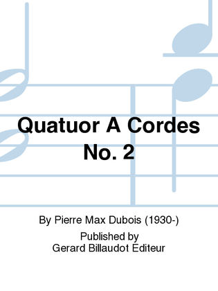 Book cover for Quatuor A Cordes No. 2