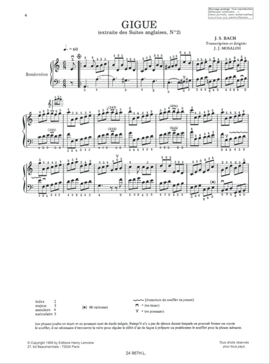Gigue et Bourree Score scores gallery preview page 2